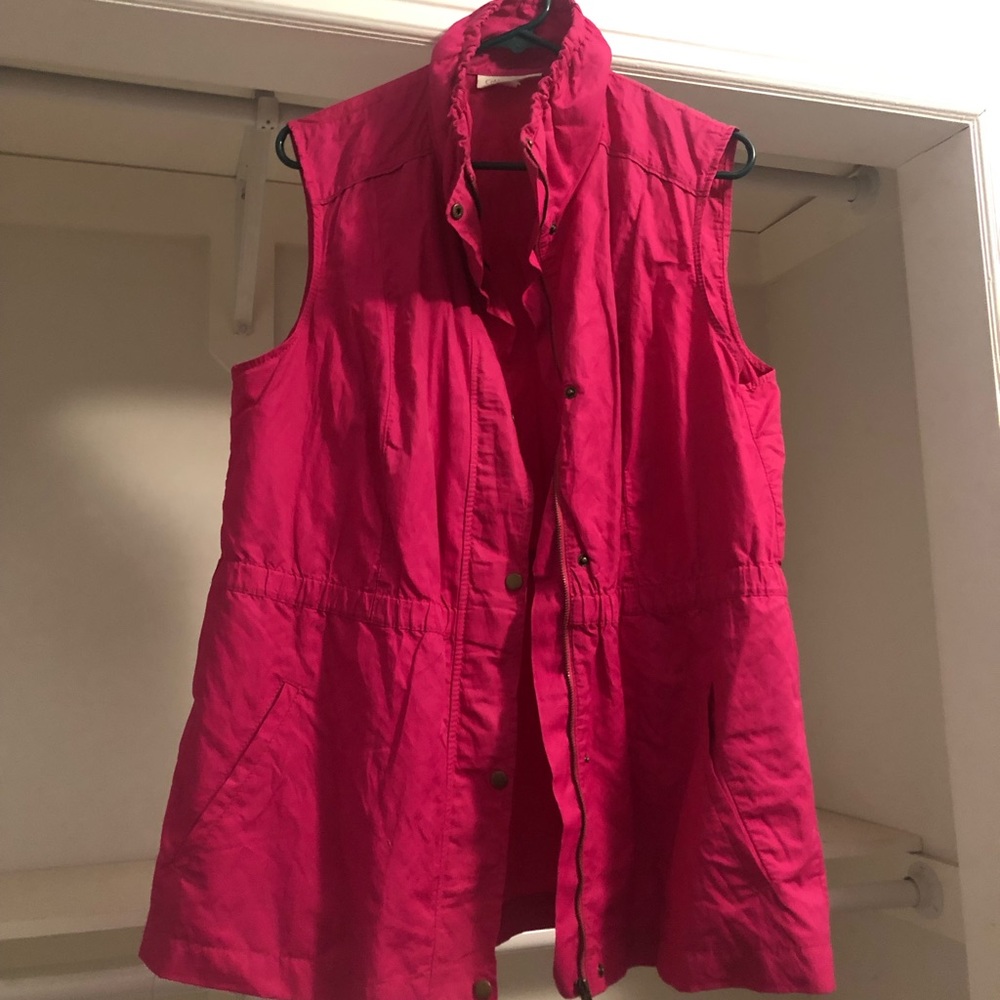 Coldwater Creek Bomber Vest Hot Pink - A long time favorite!